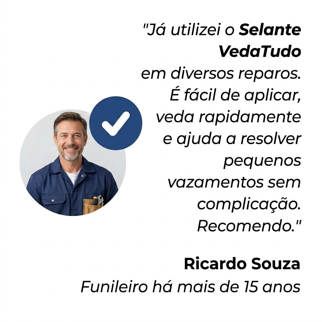 Depoimento de cliente sobre o Selante VedaTudo